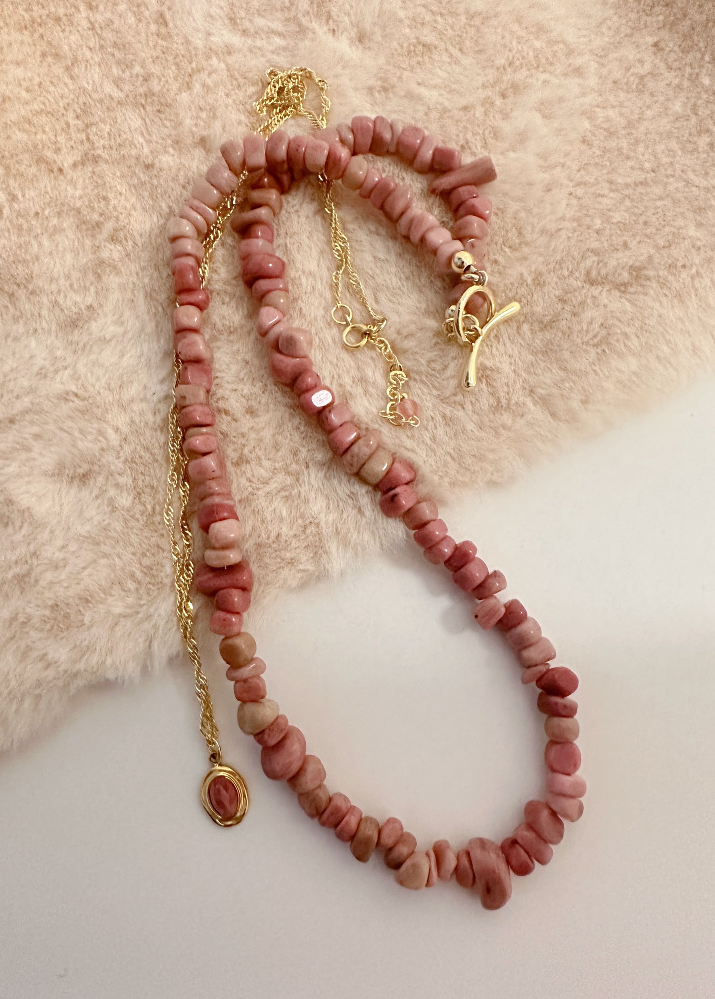 Rhodonite Necklace Set