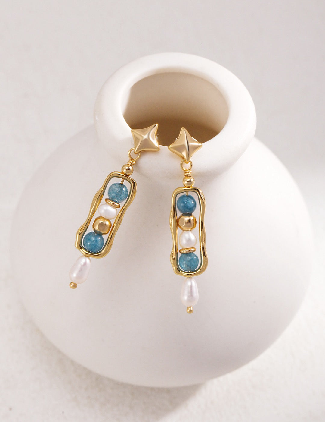 Amazonite Milky Way earrings