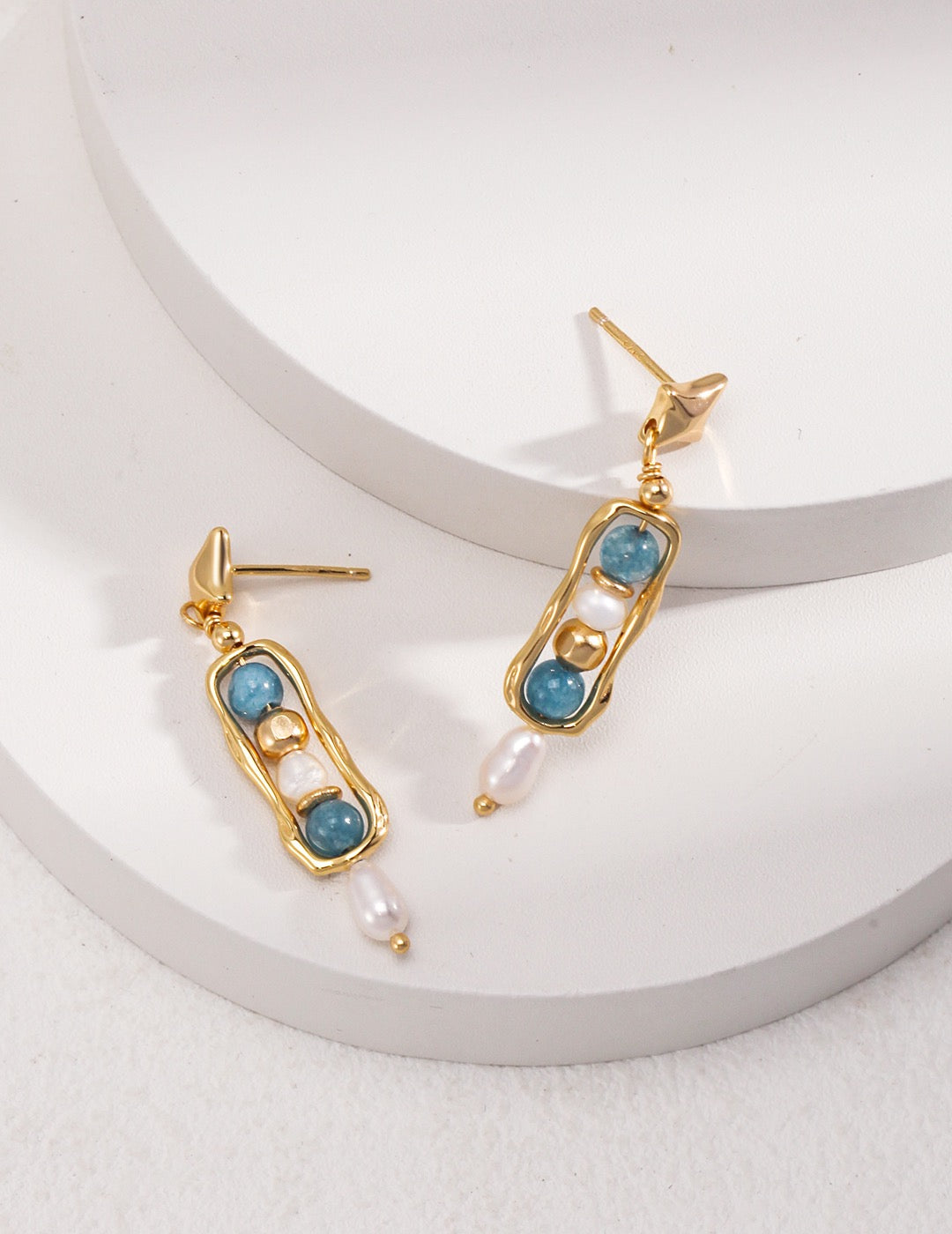 Amazonite Milky Way earrings